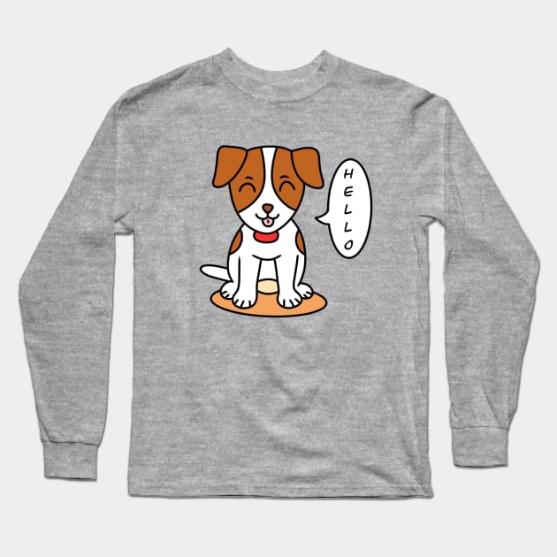 Cute jack russells terrier Long Sleeve T-Shirt by Andrew Hau